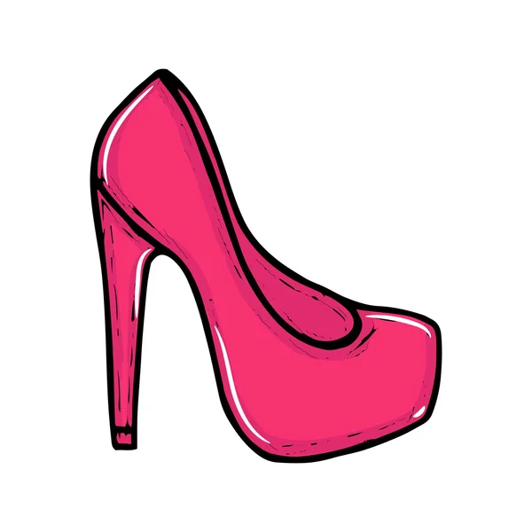 Güzel el kadınların yüksek topuk ayakkabı çekilmiş. Şık Bayan ayakkabıları. — Stok Vektör