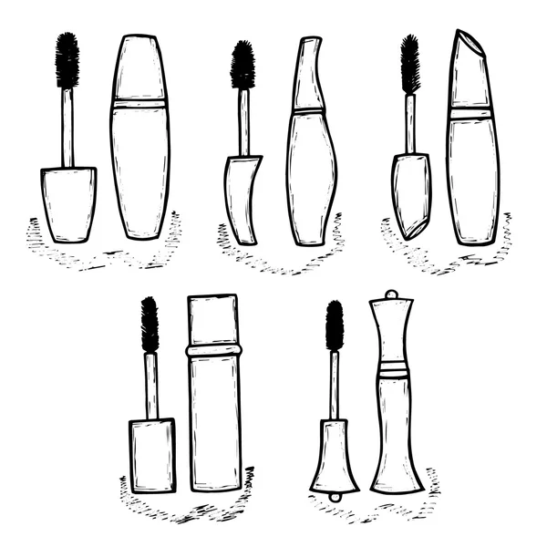 Ручная тушь для женщин. Мода, красота, тренд . — стоковый вектор