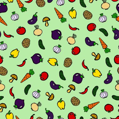 Sebzeler dikişsiz desen