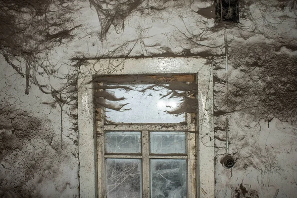 Старый Дом Брошенный Дом Сети Винтажные Окна Старого Дома Куча — стоковое фото