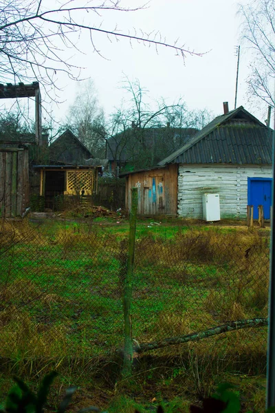 Egy Nagyon Régi Ház Elhagyott Ház Régi Udvar Vintage Egy — Stock Fotó