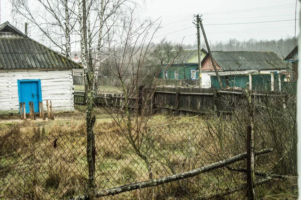 Uma Casa Muito Antiga Casa Abandonada Velho Pátio Vintage Janelas — Fotografia de Stock