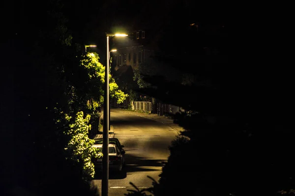 아름다운 풍경이야 창에서 바라봐 도시에서의 밤이야 — 스톡 사진