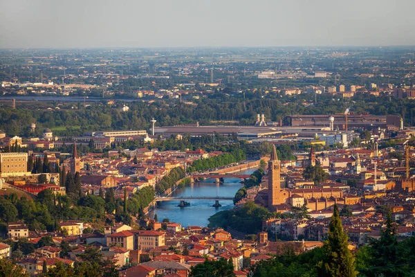 Верона Италия 2019 Панорамный Вид Верону Холма — стоковое фото