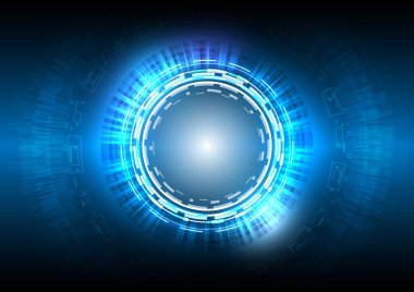 Veri bilimi ağı. Gelecekçi bilimkurgu ışıldayan HUD kullanıcısı. Dijital bilgi çerçevesi. Soyut hologram yüksek teknoloji geçmişi. Sanal gerçeklik teknolojisi elektrik yeniliği