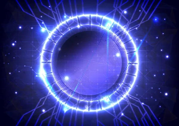デジタルインフォグラフィックインターフェイス 未来のSf光るHudフレーム 粒子のデータエンジニア 要旨ホログラム ハイテク背景 仮想現実技術ホログラフィック — ストックベクタ
