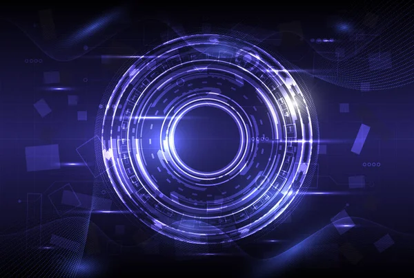 Futuristiska Sci Glödande Hud Cirkel Element Abstrakt Högteknologisk Bakgrund Hologram — Stock vektor
