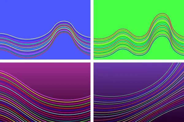 Streszczenie Tła Kolorowymi Zakrzywionymi Liniami Ilustracja Wektorajasnoniebieski Jasnoniebieski Fioletowy Jasnozielony — Wektor stockowy
