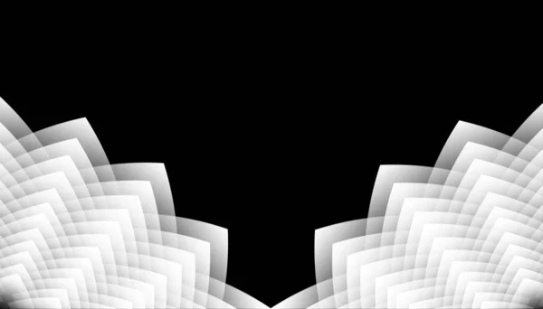 Osa Valkoista Kukkaa Mustalla Pohjalla Abstrakti Tausta Vektori Imagtion You — vektorikuva