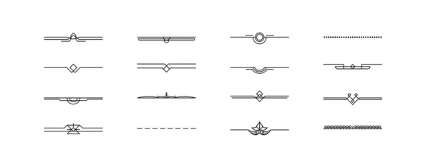 Banner için Siyah Basit Çizgi Koleksiyonu Doodle Sınır Elemanları Vektör Tasarım Tasarım Tasarımı Çizimi Resmini Ayır
