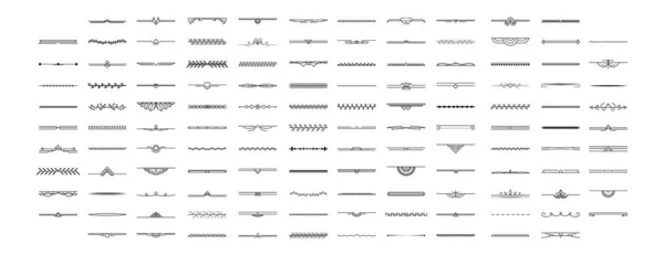 Banner için Siyah Basit Çizgi Koleksiyonu Doodle Sınır Elemanları Vektör Tasarım Tasarım Tasarımı Çizimi Resmini Ayır