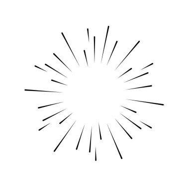 Soyut Koleksiyonu Ayarla Yıldız patlaması Günbatımı Kara Hat Doodle Tasarım Elementleri Güneş Işığı Parıltısı Vektör Tasarım Biçimi