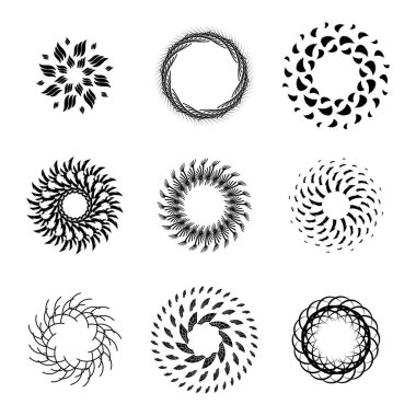 Soyut Koleksiyonu Ayarla Yıldız patlaması Günbatımı Kara Hat Doodle Tasarım Elementleri Güneş Işığı Parıltısı Vektör Tasarım Biçimi
