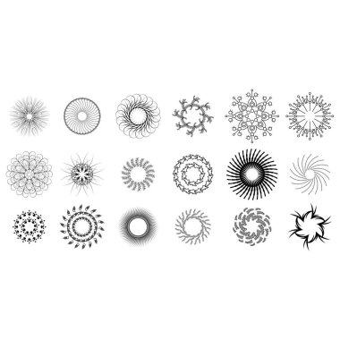 Soyut Koleksiyonu Ayarla Yıldız patlaması Günbatımı Kara Hat Doodle Tasarım Elementleri Güneş Işığı Parıltısı Vektör Tasarım Biçimi