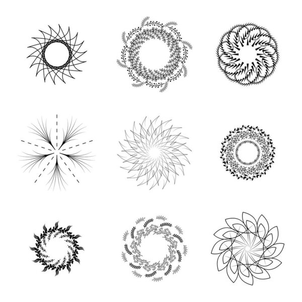 Абстрактная коллекция Starburst Sunburst Sunset Black Line Doodle Design Elements Bursting Rays Sunrise Light Radiant Spark Vector Design Style