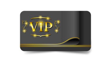 Soyut Koyu Altın ve Siyah Vip Kart Şablonu Vektör Tasarım Şablonu Premium Şablonu Kaliteli İnceleme Posteri