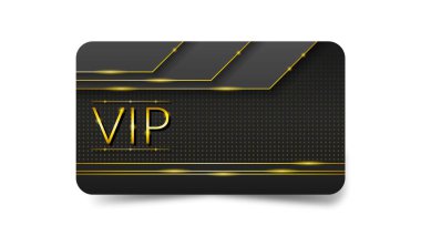 Soyut Koyu Altın ve Siyah Vip Kart Şablonu Vektör Tasarım Şablonu Premium Şablonu Kaliteli İnceleme Posteri