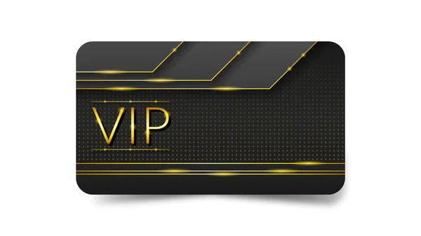 Abstract Dark Gold Black Vip Card Template Vector Design Style — Stock Vector