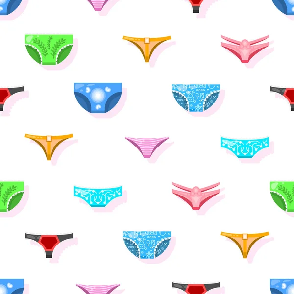 Seamless Pattern Abstract Elements Panty Underbands Wear Vector Design Style — стоковий вектор