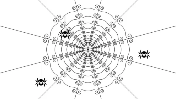 Arañas Web Con Fondo Blanco Elemento Diseño Fondo Halloween Vector — Archivo Imágenes Vectoriales