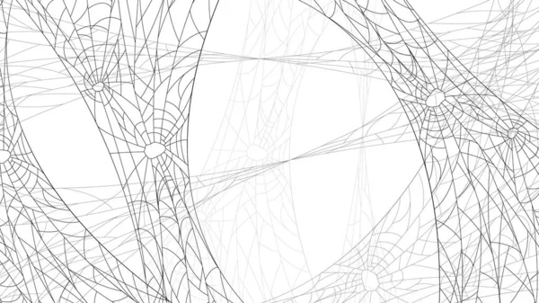 Spindlar Webben Med Vit Bakgrund Halloween Bakgrund Design Element Läskig — Stock vektor