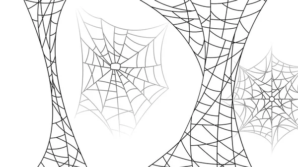 Spiders Web White Background Halloween Background Design Element Spooky Scary — Stock Vector