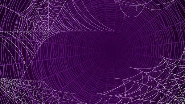 Spider Web Donkere Achtergrond Halloween Ontwerp Elementen Spookachtige Enge Horror — Stockvector