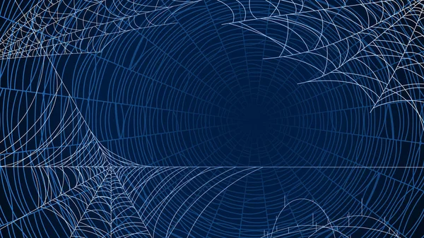 Spider Web Dark Background 할로윈 디자인 Spooky Scary Horror Decor — 스톡 벡터