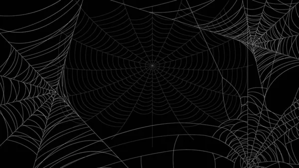 Spinnennetz Auf Dunklem Hintergrund Halloween Design Elemente Gruselig Gruselig Horror — Stockvektor