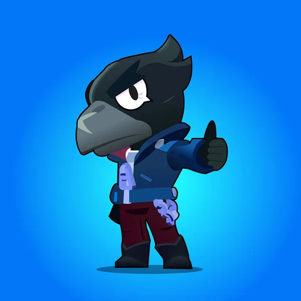 Brawl Stars Crow Illustration — Stock Vector