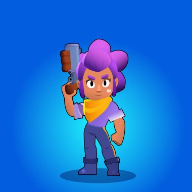   brawl stars shelly  illustration