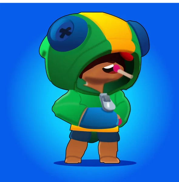 Brawl Stars Leon Illustration — Διανυσματικό Αρχείο