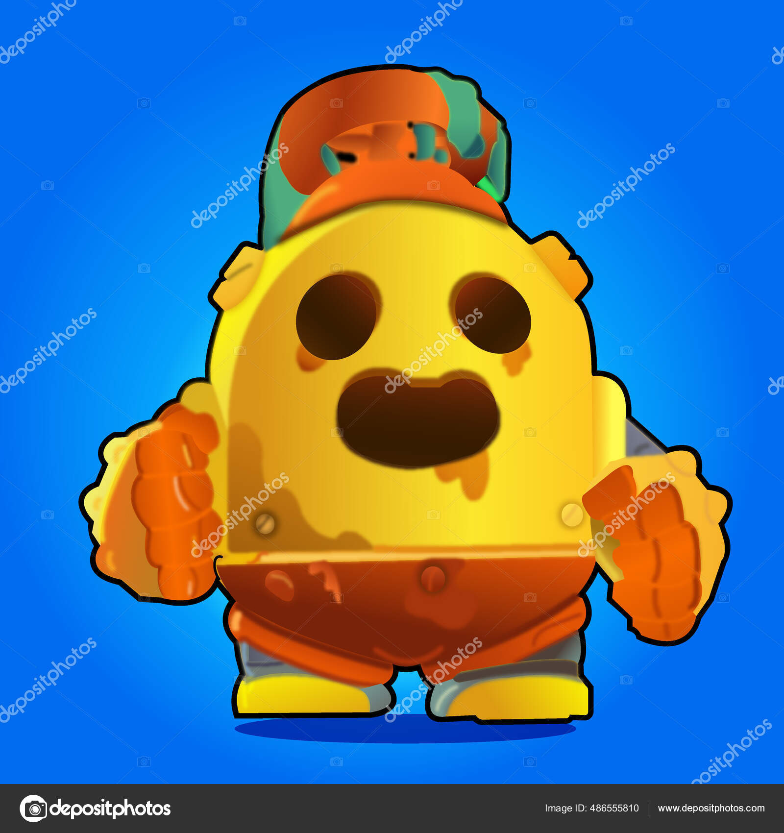 Brawl Stars Illustration Spike Stock Vector by ©YuriiKatrych