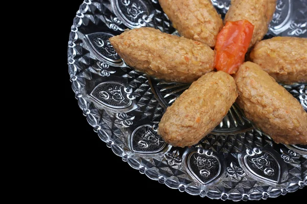 Fish sticks (Gefilte fish) - traditional Jewish food — Stock Image Fish sticks (Gefilte fish) - traditional Jewish food Royalty Free Stock Images