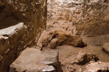 28 Aralık 2015, Nafplio, Yunanistan. İzolasyon odasının Theodoros Kolokotronis Yunan kahraman Nafplio Türk Palamidi bir şatoda karşı 1821 Devrimi olarak hapiste.