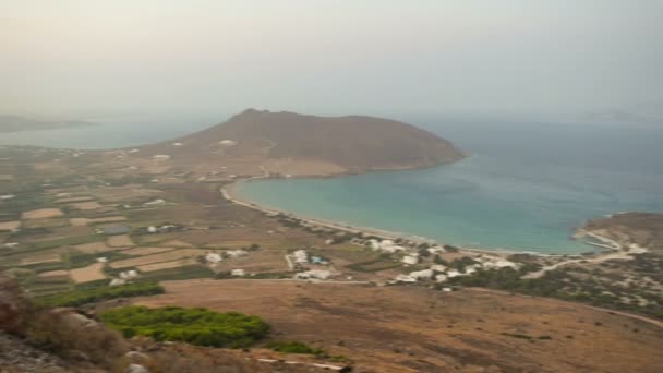 Vista aérea da ilha de Paros na Grécia . — Vídeo de Stock