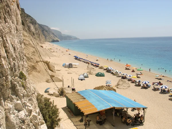 Egzotik egremni beach lefkada Yunanistan. — Stok fotoğraf