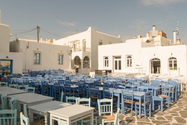 Naoussa Yunanistan Paros Adası'nda. Güzel bir turizm.