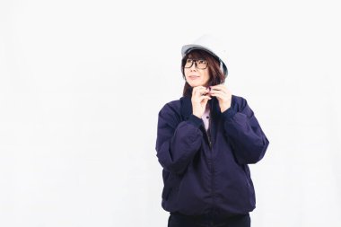 Kask takan mühendisin kadın yöneticisi