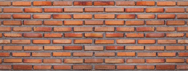 Panorama Simple Red Brick Concrete Wall Pattern Industrial Minimalism Design — Stock Photo, Image