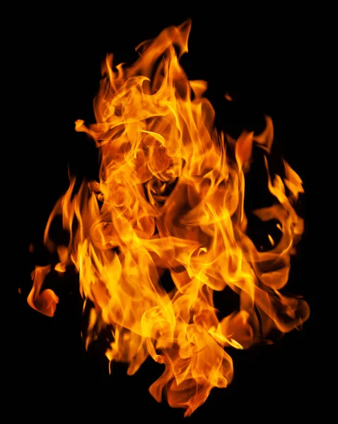 Požár Hořící Plamen Izolované Tmavém Pozadí Pro Grafické Účely — Stock fotografie