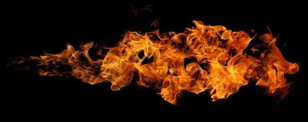 Огонь Факел Огня Изолированы Черном Фоне Графического Дизайна — стоковое фото