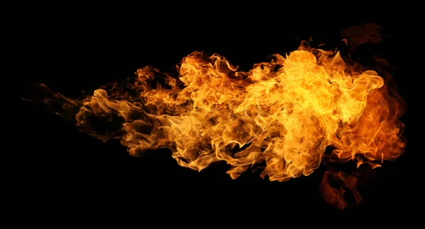 Огонь Факел Огня Изолированы Черном Фоне Графического Дизайна — стоковое фото