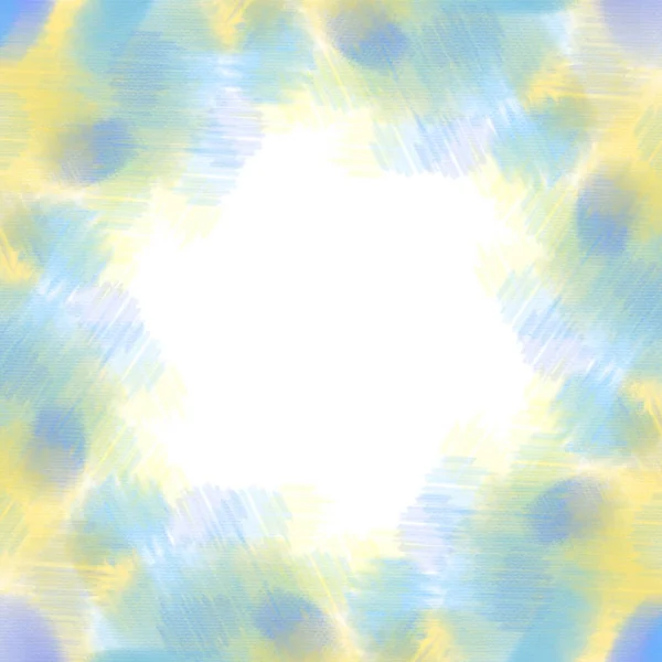 Karta Okolicznościowa Okrągłym Niebiesko Żółtym Kolorowym Pędzlem Malowania Olejnego Zastosowań — Zdjęcie stockowe