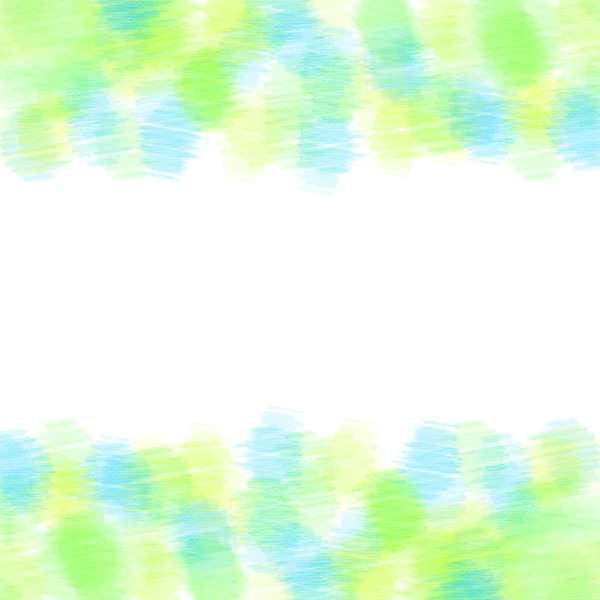Renkli Yeşil Mavi Kart Tasarımı Pastel Suluboya Tarzı Boya Şablonu — Stok fotoğraf