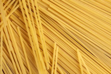 Spagetti makarna arka plan üst görünümü