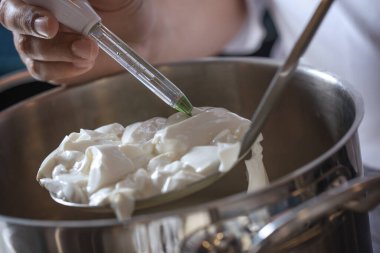 Taze mozzarella peyniri yaratma süreci