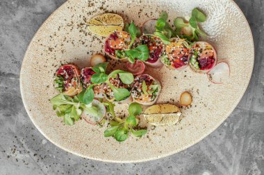 Vietnam usulü pirinç rulosu. Asya mutfağı. Çin böreği.