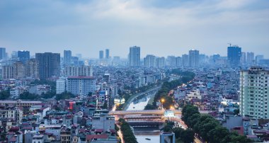 Hanoi manzarası cityscape havadan görünümü
