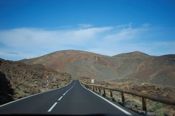 Carretera Montañas Parque Nacional Tenerife — Foto de Stock